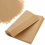 150 Stück Ungebleichte Backpapier, 20x20cm Rechteckig Pergamentpapier Antihaft-Backpapier Burger Papier für Blätterteig Backen, Grillen, Kochen, Dämpfen, Frittieren, Pizza, Ofen
