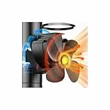 The Three Musketeers Kaminventilator Magnetisch, Ofenventilator Ohne Strom mit Modifizierter Umlenkplatte, Leiser Kamin Ventilator Kaminlüfter für Kaminofen/Kamin/Ofen/Holz/Ofenrohr, mit 1 Ersatzring