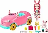 Enchantimals HCF85 - Häschen-Mobil (ca. 26 cm) 10-teiliges Set mit Puppe, Häschenfigur und Zubehörteilen, tolles Spielzeug Geschenk für Kinder ab 3 Jahren