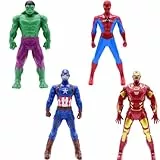Avenger Figuren, 4PCS Spider Iron Man Anime Figur 18 cm Modell Actionfigur Anime Charakter Figure Action Statue Figures Collection Dekoration Ornamente Puppe Action Spielzeug