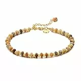 vissen Achat Naturstein Armband Damen Vergoldete Armband Verstellbar Kristall Vintage Freundschaft Modeschmuck