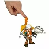 Fisher Price Spielzeug - Imaginext City Rescue Bauarbeiter Figur mit Riesenbohrer Spielset