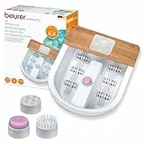Beurer FB 65 Wellness Fußsprudelbad mit Wasserheizung und zuschaltbarer Beleuchtung, integrierte rotierende Pedikürestation, entspannte Vibrations- und Sprudelmassage