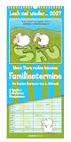 Lach mal wieder... Familienplaner 2027: Familienkalender 19,5x45 cm mit 4 Spalten, lustigen Cartoons, Schulferien & deutschem Kalendarium, für humorvolle Familienorganisation
