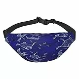 Puerto Rico-Flagge, geeignet für Sport, Laufen, Reisen, Outdoor-Bodypacks, Unisex, für Herren und Damen, Manta Ray und Fisch, Einheitsgröße, Fahrradrucksack