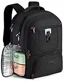 Rucksack Herren, Lunch-Schulrucksack Jungen , 17.3 Zoll Laptoptasche Teenager mit USB Ladeanschluss, Großer Wasserdichtem Daypack für Arbeit Reisen mit Anti Diebstahl Tasche