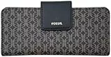 Fossil Madison SWL2245015 Slim Clutch Geldbörse in Schwarz/Braun, schwarz/braun, Minimalistisch