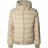 Pepe Jeans Herren Puffer Hood Jacket Jacke, Braun (Stone Beige), M