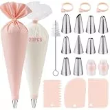 Spritzbeutel mit Tüllen 40 Stück, Nifogo Spritztüllen Set, Torten Zubehör mit Spritztüllen Edelstahl, Silikon Spritzbeutel für Cupcakes, Torten Dekorieren, Kuchen