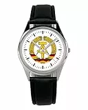 KIESENBERG Armbanduhr DDR Ostalgie Geschenk Artikel Idee Fan Damen Herren Unisex Analog Quartz Lederarmband Uhr B-1171