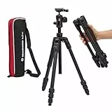 Manfrotto Befree Advanced AS, Kamerastativ, Drehverschluss, kompatibel mit Arca-Swiss, tragbares, kompaktes Reisestativ-Set, Kugelkopf, Aluminium-Stativ für DSLR, spiegellose Kameras, Kamerazubehör