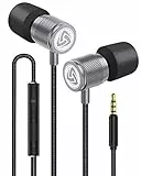 LUDOS Ultra Kopfhörer In Ear Ohrhörer mit Kabel und Mikrofon, Kristallklarer Klang, Ausgewogene Höhen und Tiefen, Neuer Memory Foam, Langlebiges Kabel, Bässe, Lautstärkeregelung, Earphones für Handy