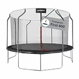 HUDORA Trampolin First in versch. Größen - Trampolin Outdoor mit UV-Stabiler Randabdeckung & Sicherheitsnetz - Gartentrampolin für Kinder & Erwachsene - hochwertiges Kindertrampolin