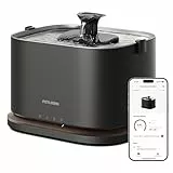 PETLIBRO Upgrade Katzenbrunnen - Kabelloser Trinkbrunnen für Katze mit App-Überwachung, 3L/101oz Dockstream 2, Edelstahlablage, 5GHz WiFi, ideal für Haustiere