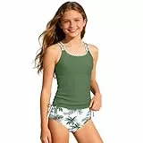 Badeanzug Zweiteilig, Tankini Mädchen Gr.120-170, Schwimmanzug Mädchen, Badeanzug Kinder, Bademode Kinder – komfortabel, elastisch, UV-Schutz, Quick-Dry, ideal für Strand Urlaub.