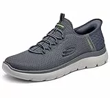 Skechers Herren Summits High Range Turnschuhe, Charcoal Mesh/Trim, 43 EU