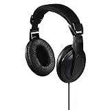 Hama Fernsehkopfhörer kabelgebunden Basic4TV (TV Kopfhörer, Headphones Over-Ear Headset, einseitiges, 6 m langes Kabel, Lautstärkeregelung) Schwarz