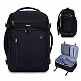 ECOHUB Rucksack 40x20x25 für Ryanair Flugzeug Reiserucksack Handgepäck Gepäck Laptop Daypacks PET-Recycelte Backpack Wasserdichter Unter Sitzplatz 20L Damen Klein,Patentiert(Schwarz)