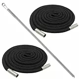 Kordel für Hoodie Kordel für Jogginghose – 140cm Ersatzkordel aus Baumwolle mit Metallenden & Durchziehnadel, Kordelzug für Sweatshirt, Jogginghose Band, Band für Hoodie (2 Stück) (Schwarz)