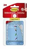 Command Clips für Weihnachtsdekoration und Lichterketten, Transparent, Vorteilspack mit 40 Minihaken und 48 Kleinen Klebestreifen - Dekorieren für Weihnachten ohne Löcher und Bohren