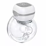 Haokoo Milchpumpe Elektrisch Tragbar Freihändig - Leichtgewicht Elektrische Milchpumpe mit Doppelt Abgedichteter, BPA-frei, Schmerzfreie, mit 17/19/21/24mm Flansch (1 Stück)