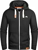 Grin&Bear Hoodie Herren Hoodie Sweatshirt Kapuzenjacke Pullover GB022-JetBlack-M