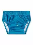 Sanetta Schwimmwindel blau Bagger | Praktischer und nachhaltiger Badeslip aus recyceltem Polyester für Jungen. Bademode für Babys