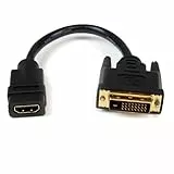 StarTech.com HDMI® auf DVI Adapter 20cm - DVI-D (25 pin) (Stecker) zu HDMI (19 pin) (Buchse) - Monitor Dongle Adapterkabel