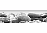 AG Design Selbstklebende Bordüre Steine, WB 8216 | Wasserfest Dekoration für Wände, Möbel, Tapeten, Wandverkleidungen und Türen, Folie, Mehrfarbig | Breite 500 cm x Höhe 13.8 cm