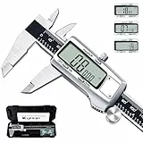 Kynup Digital Messschieber, 150 mm Schieblehre Digital Edelstahl, Elektronik Digitaler Messschieber Messwerkzeuge, LCD Display für Haushalt und Industrie Messung Messlehre, Schwarz