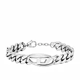 Diesel Armband für Männer, Edelstahlkettenarmband, Länge: 198mm+18mm, Breite: 32mm, Höhe: 15.5mm, DX1432040