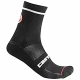 CASTELLI Men's ENTRATA 13 Sock, Schwarz-Weiss, XL