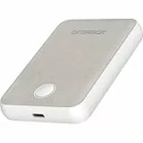 OtterBox Wireless Power Bank für MagSafe, Schlanker externer Akku mit USB-C-auf-USB-C-Kabel Ausgangsleistung, Status LED, 5000 mAh Robustes Design für iPhone, Weiß