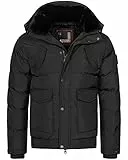 ALESSANDRO SALVARINI warme Herren Deisgner Winterjacke AS-286 [AS-286-Schwarz-Gr.M]