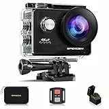 Apexcam M80Air Action Cam 4K30FPS 20MP WiFi Sportskamera Unterwasserkamera 40m Wasserdicht 170 ° Weitwinkel 2.4G Fernbedienung 2x1050mAh Akkus mit Zubehör-Set