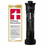 GROHE Blue Fizz, Wassersprudler Starter Set (3 einstellbare Sprudel-Stufen, ohne CO2 Flasche, 1x 0,85l Wasserflasche + Reinigungspulver), schwarz, 31943K00