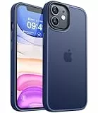 CANSHN Hülle Kompatibel mit iPhone 11 [Quadratischen Kanten] Minimalistische Transluzente Matte Schutzhülle, Military Grade Handyhülle, Dunkelblau