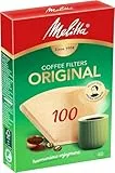 Melitta Filtertüten 100, Aromapor Papier, Naturbraun, (40 Stück) 5er Pack, kompatible mit Kaffeekocher