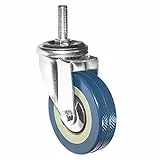 eyepower 1 Stück 360° Lenkrolle 75mm - M10 Schwerlastrollen mit Gewinde - Nylon Lenkrollen mit Gewindestift - Möbelrollen Schwerlast Rollen für Möbel Schreibtisch Rollen Werkbank Schrank Rollen Regal