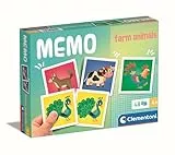 Clementoni Memory Pocket Farm Animals - Tier Memoryspiel für Kinder ab 4 Jahren - Memo Spiel fürs Gedächtnis mit 48 Karten- Ideal als Reisespiel 18316