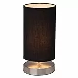 Brilliant Claire Tischleuchte mit Lampenschirm aus Stoff, Sockel E14, max. 40 W Modern Eisen schwarz, 12 x 12 x 25.5 cm, 13247/06