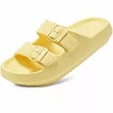 Harvest Land Damen Slides Sandalen Einstellbar Weich Bequeme Sommer Wolkenschuhe Pantoletten Größe 37