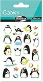 Maildor CY062O Packung mit Stickers Cooky 3D (1 Bogen, 7,5 x 12 cm, ideal zum Dekorieren, Sammeln oder Verschenken, Pinguin) 1 Pack