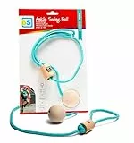 BS Toys Swingball für Kinder – Retro-Hüpfspiel ab 6 Jahren – Outdoor-Spielzeug mit Holz-Kugel – Blau, Seillänge 75 cm