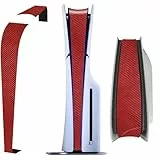 ZJRUI für PS5 Slim Console Middle Skin, 2023 PS5 Slim Disc/Digital Edition Universal Host Middle Strip, Console Center Part Protection Strip Film Sticker Scratch Resistant (Rot)