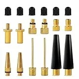 18 Stück Luftpumpenzubehör Ventiladapter Kit - Für Fahrrad Presta, Dunlop, Schrader/Auto Ventil - Ballaufpumpnadeln - Ballon Aufsätze - Aufblasbare Spielzeuge - von Mobi Lock