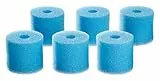OASE 45267 Ersatz Filterschwamm, Vorfilterschwaum Set für BioMaster Aquarium Außenfilter, 6 Stück, 45 ppi, blau