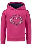 Salt and Pepper Female Mädchen Sweatshirt Mit Einhorn Stickmotiv Und Pailletten Kapuzenpullover, Camelia Pink, 104-110 EU
