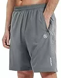 HIFEOS Shorts Herren Sporthose Kurz Schnelltrockende Kurze Hosen Laufhose Mit Reißverschlusstasche Trainingshose Jogginghose