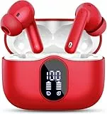 Bluetooth Kopfhörer, Kopfhörer Kabellos Bluetooth 5.4 Sport In Ear Kopfhörer mit 4 Mikrofon, 40 std Spielzeit, LED-Anzeige, ENC Lärmreduzierung, Tiefer Bass Ohrhörer für Arbeit und Studium